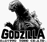 Godzilla title screen for GameBoy